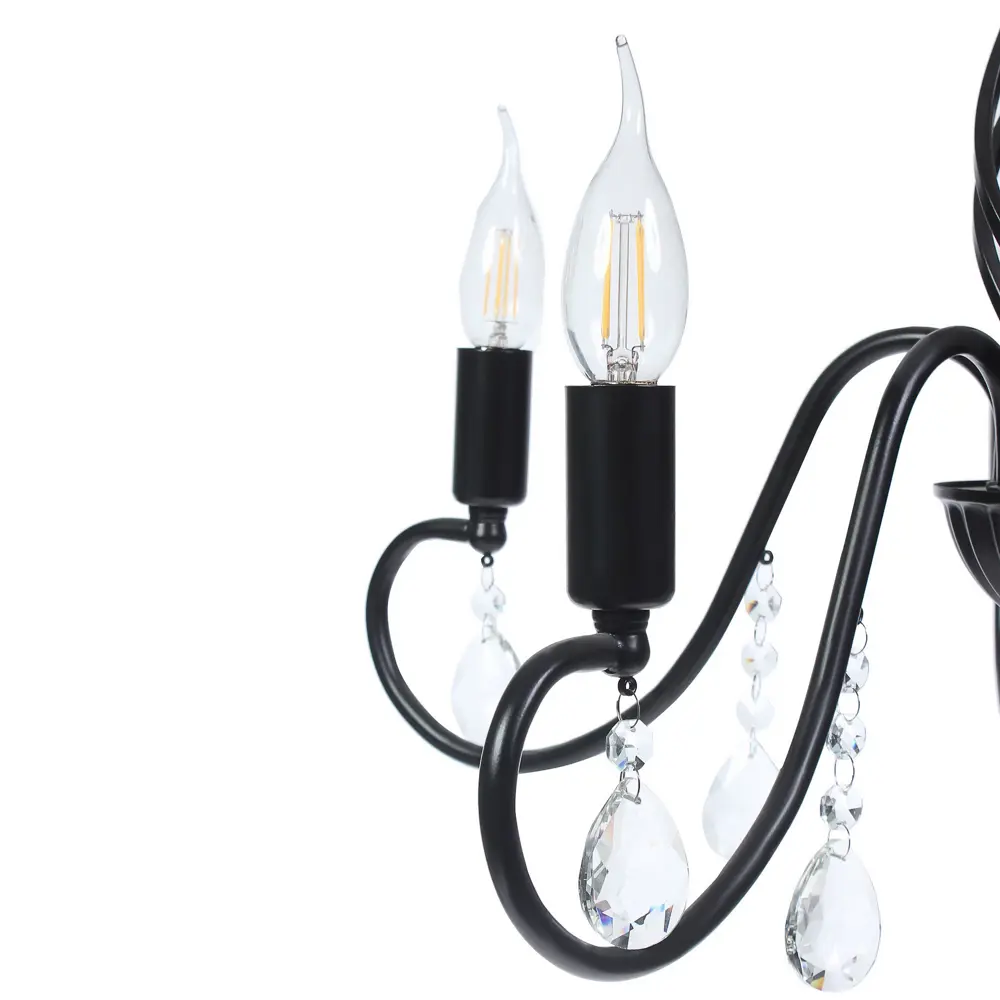 Люстра "Черный жемчуг" 6хЕ14х40 Вт металл, цвет чёрный СВЕТПРОМЪ STLM-2075812 - Вид №2