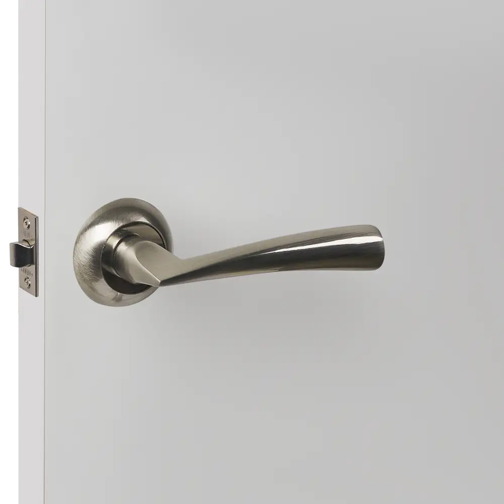 Дверные ручки Punto Coda без запирания цвет матовый никель/хром STLM-2172592 - Вид №4