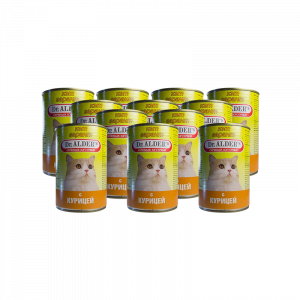 ПР0037892*24 Корм для кошек Cat Garant сочные кусочки в соусе, курица конс. 415г (упаковка - 24 шт) Dr. ALDER`s