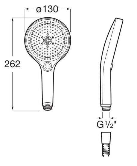 Ручной душ с 3 струями Roca PLENUM 5B8114..0 ARCH-00092707 - Вид №7