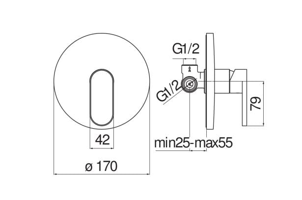 Однорычажный смеситель для душа Nobili Dress ARCH-00038334 - Вид №16