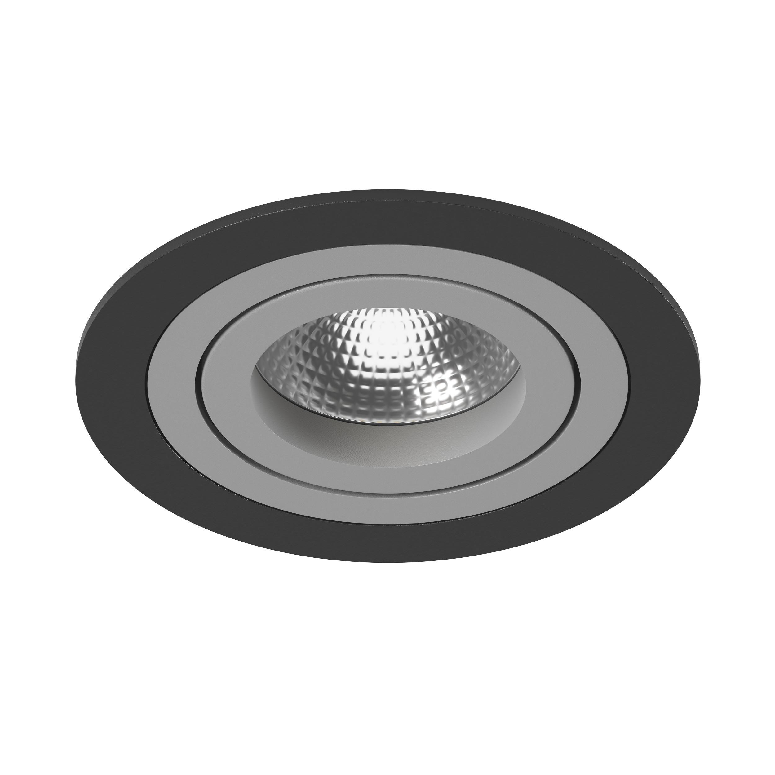 90241430 Светильник точечный встраиваемый Domino под отверстие 82 мм 2.3 м² цвет черный/серый STLM-0146332 LIGHTSTAR