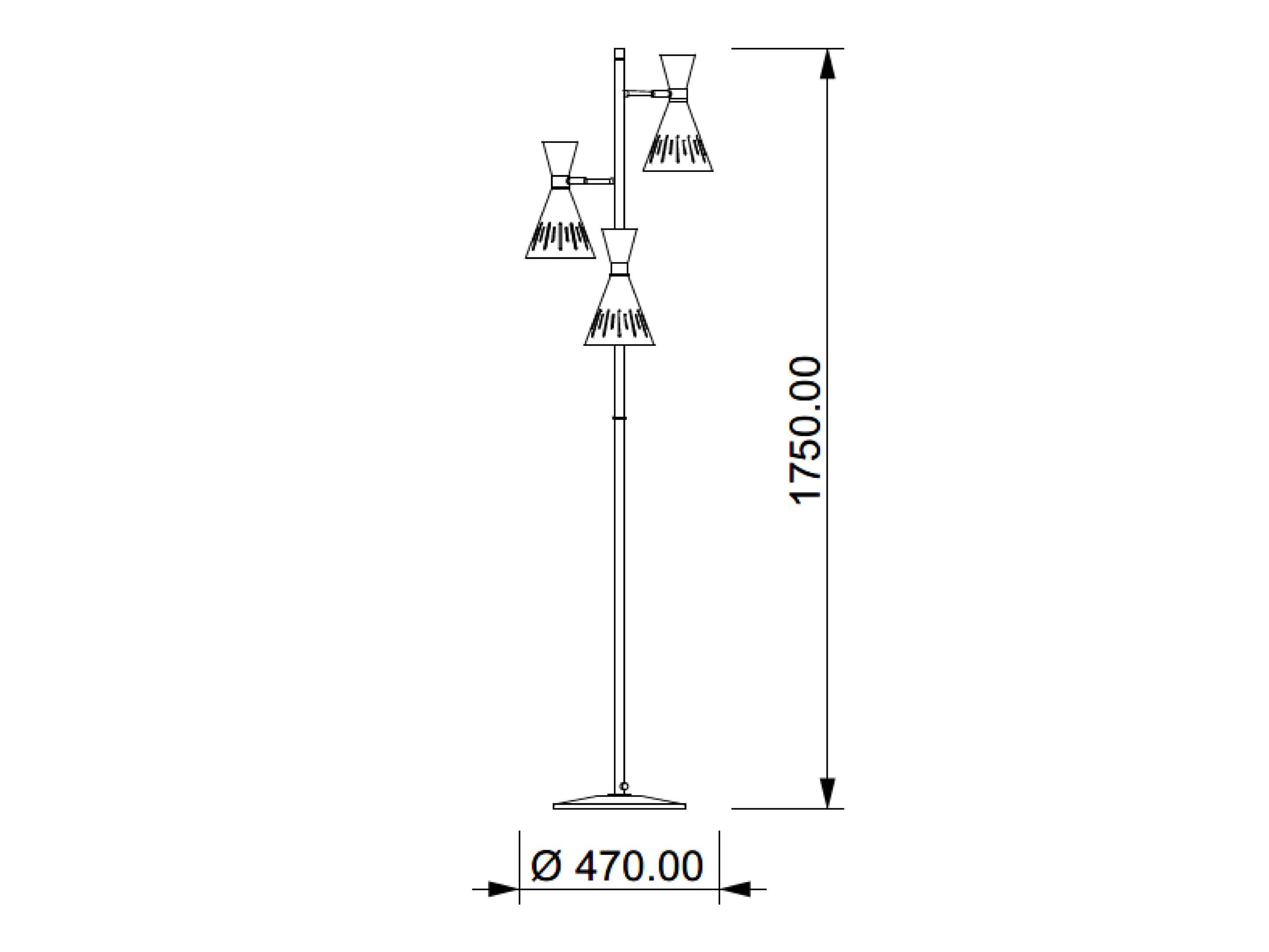 Регулируемая металлическая светодиодная напольная лампа Lampex Italiana Pop ARCH-00140918 - Вид №3