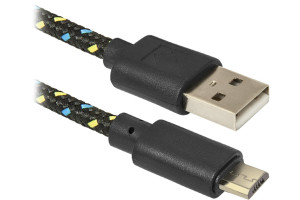 16125365 USB кабель USB08-03T USB2.0 AM-MicroBM, 1.0м пакет 87474 Defender