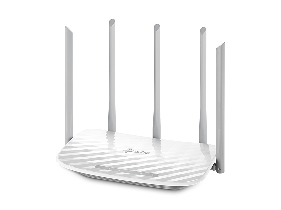 Archer C60 Ac1350 dual band wireless router, qca (atheros), 867mbps at 5ghz + 450mbps at 2.4ghz, 802.11ac/a/b/g/n, 1 10/100mbps wan + 4 10/100mbps lan ports, 5 fixed antennas TP-Link Santreyd  - Вид №2