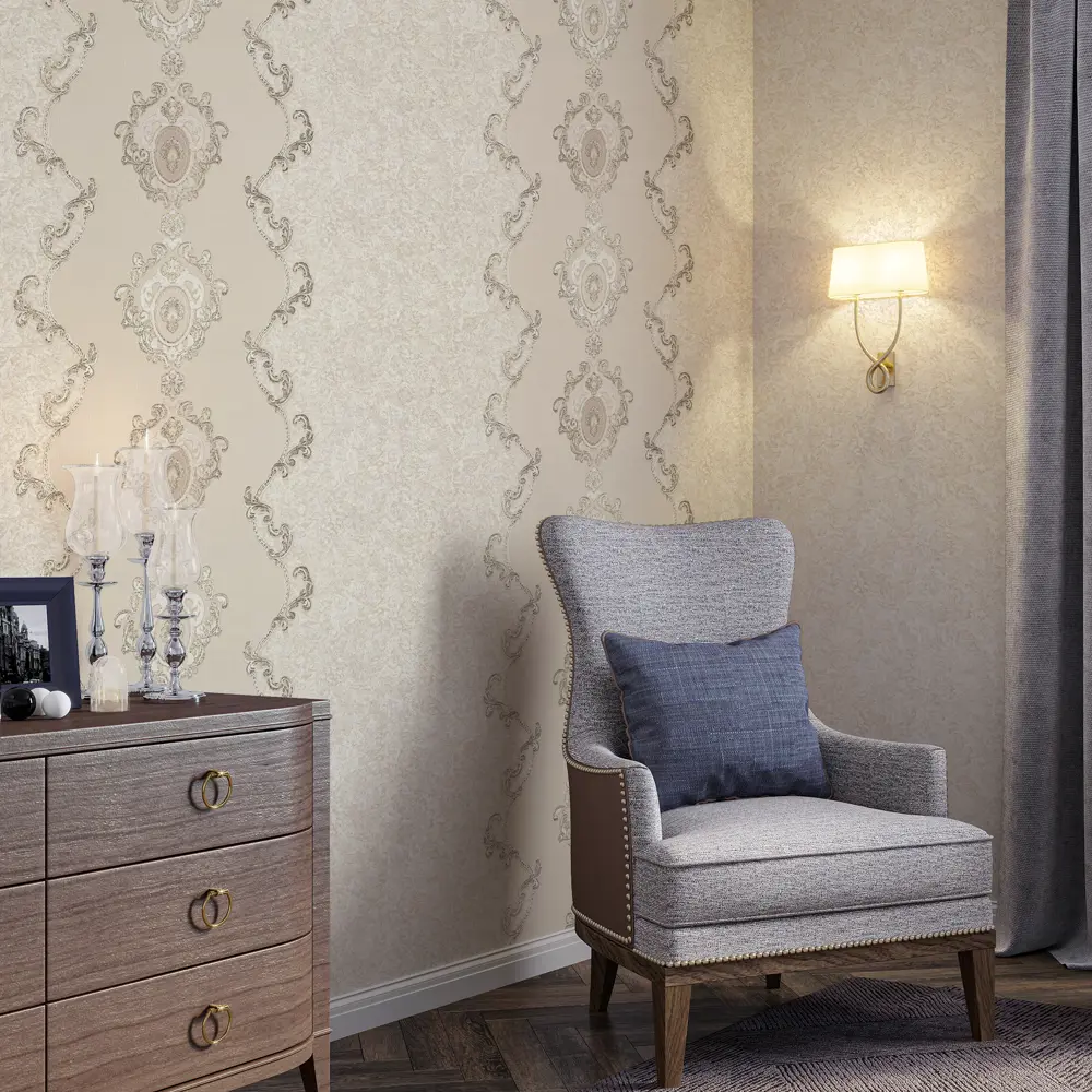 Обои флизелиновые Palitra Life Khiva светло-бежевые 1.06 м PL71772-21 STLM-2101034 - Вид №3