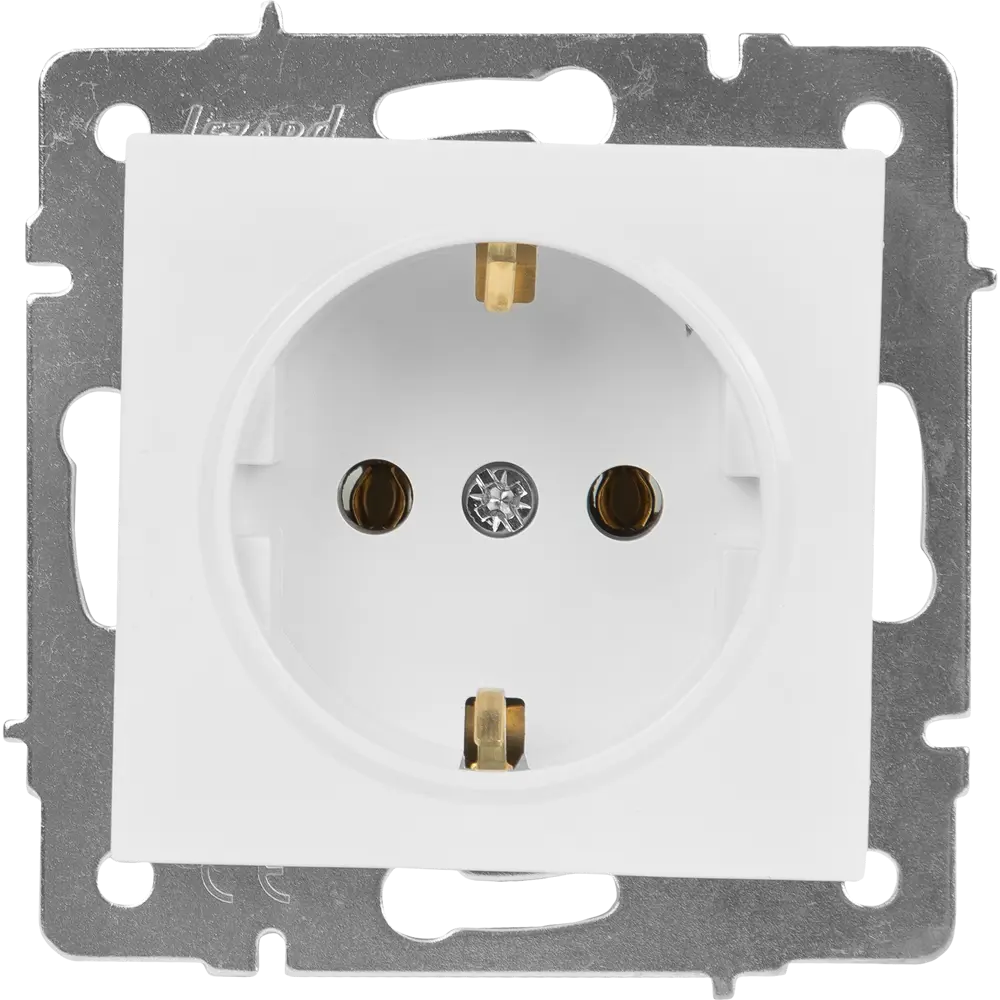 Розетка Lezard Vesna с заземлением для безопасного подключения 84408507 STLM-1575044