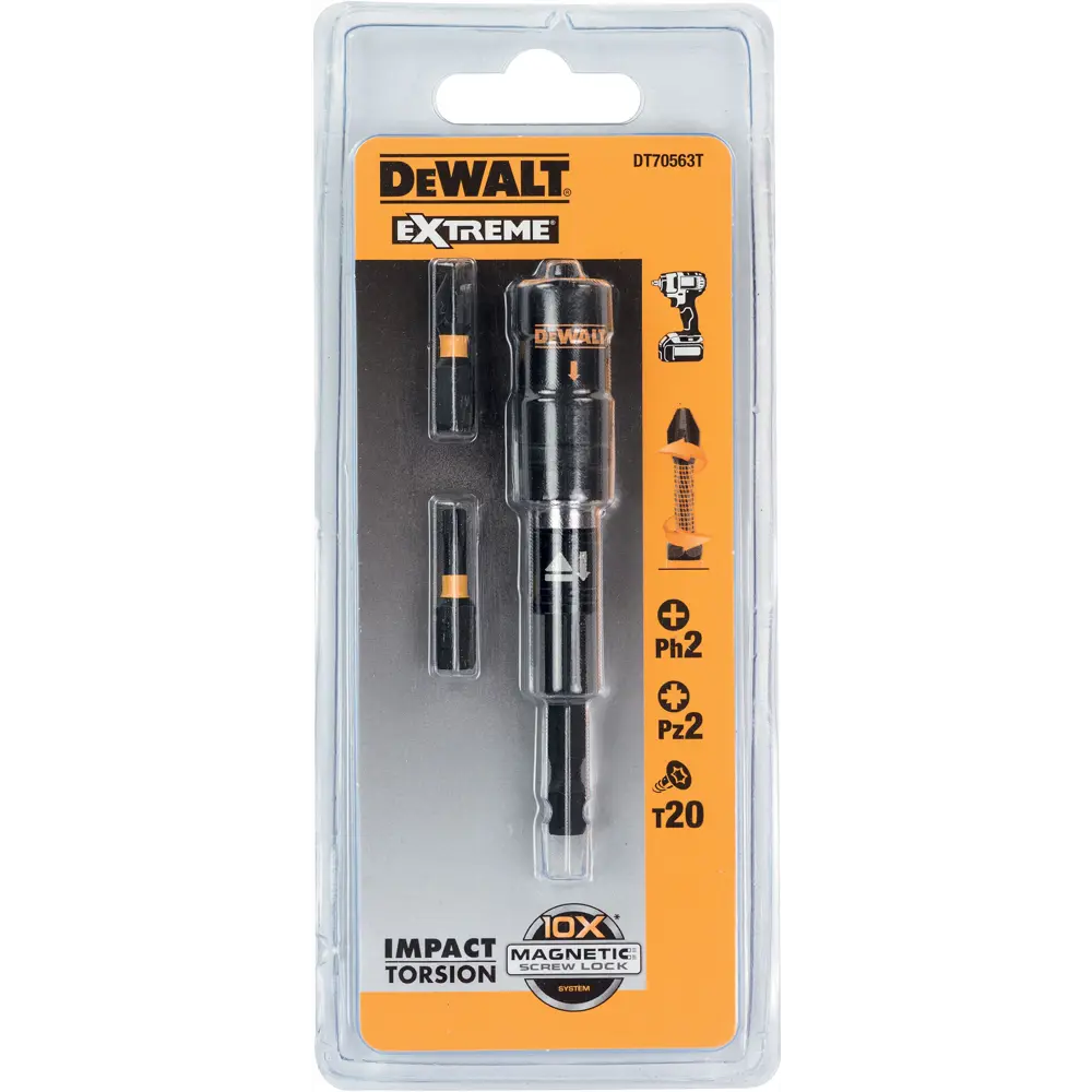 Держатель для бит Dewalt DT70563T магнитный с двумя ударными битами STLM-2016279 - Вид №1