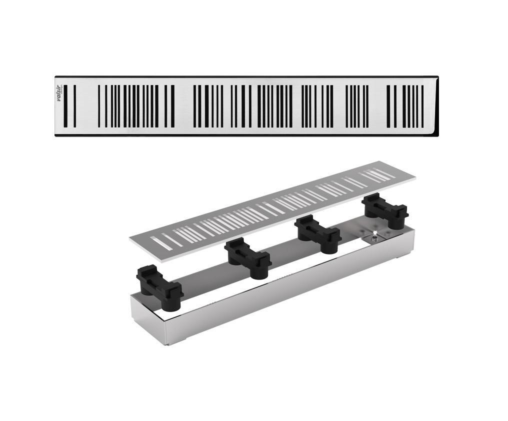 90571961 Решетка barcode для душевого трапа L300х55 мм нержавеющая сталь STLM-0288870 VALSIR