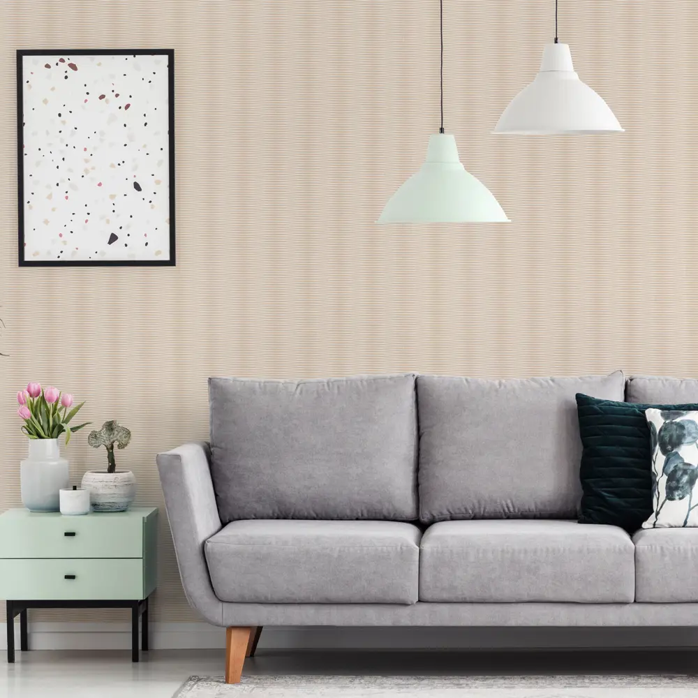 Обои виниловые Home Color Algae бежевые 0.53 м 11028-28 STLM-2101884 - Вид №2