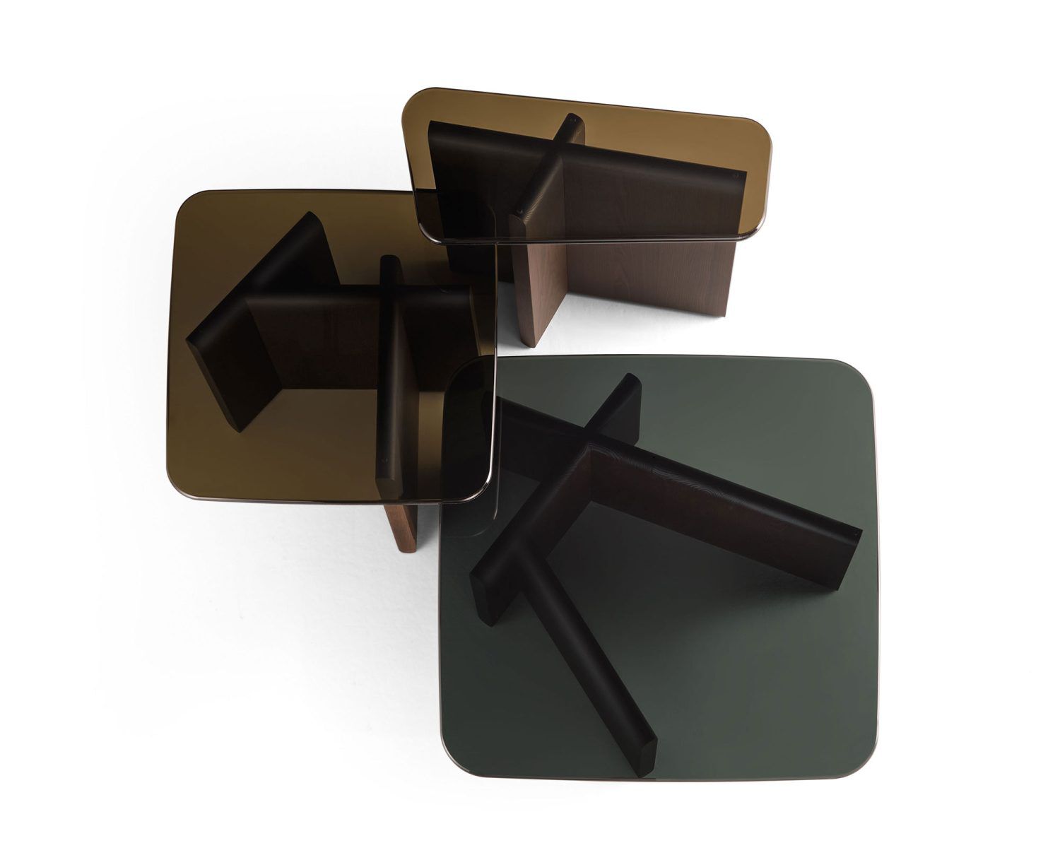 Журнальный столик из дерева и стекла FIAM ITALIA TYPE ARCH-00021183 - Вид №3