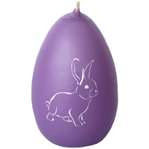 86933105 Свеча Пасхальное яйцо с кроликом лавандовая 5,5 см STLM-0072625 EVIS