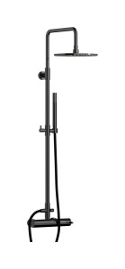 Душевая колонна Whynot со смесителем, круглым верхним душем и лейкой WE ARE IB mt127cf Black Chrome Indoor Shower