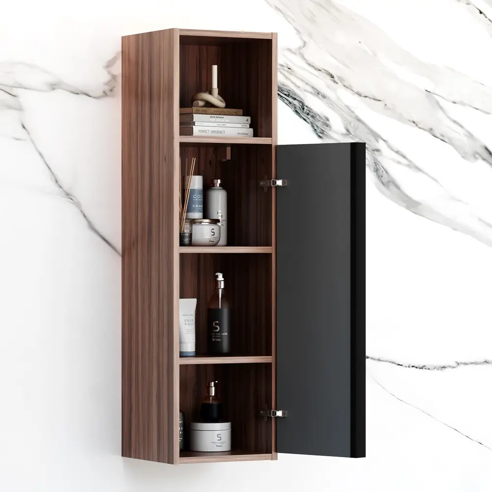 AM.PM Stern — подвесной шкаф для ванной с полкой 110x30 см в цвете орех 87021102 STLM-0072801 - Вид №4