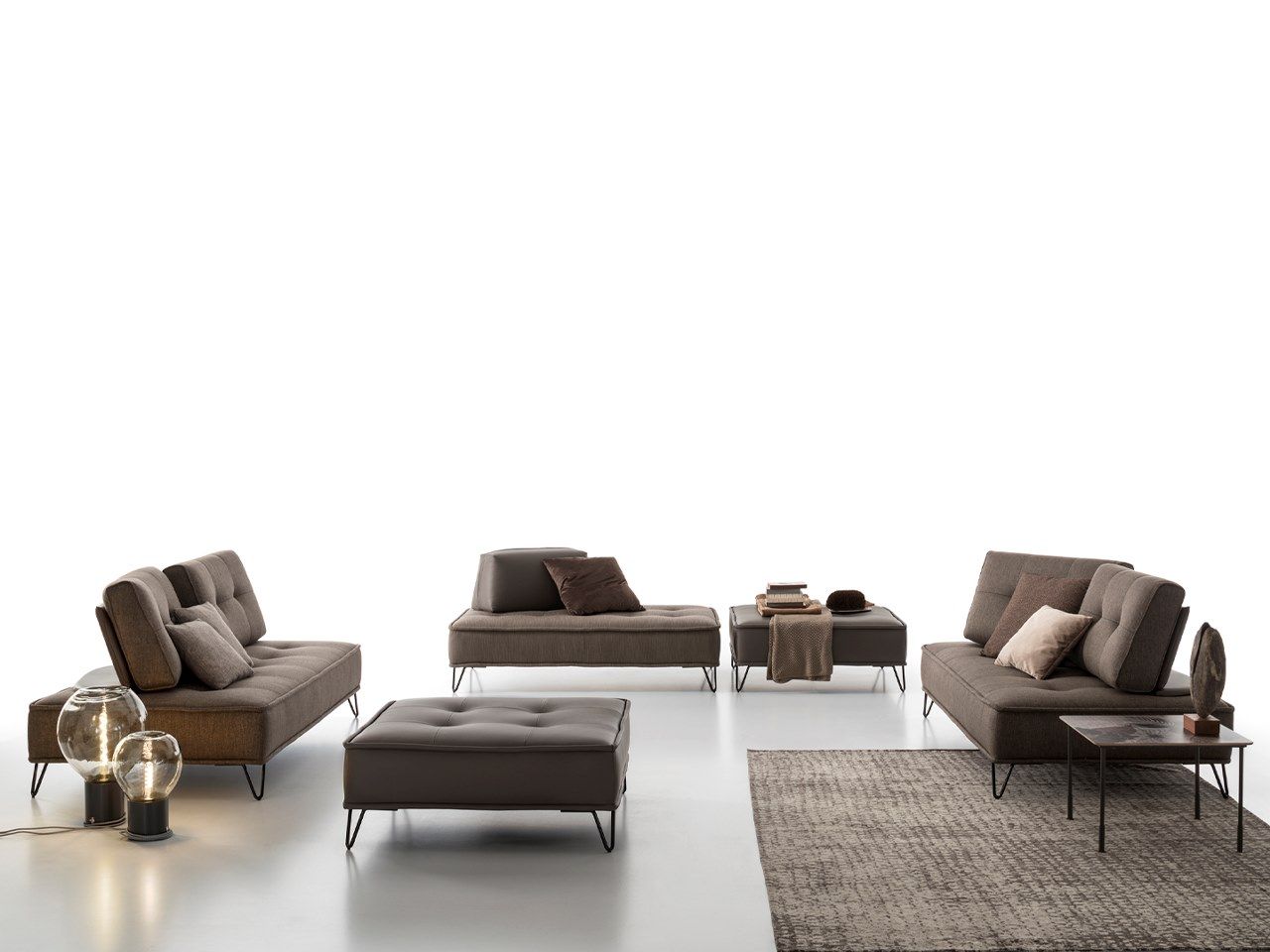 Квадратный пуф из ткани AERRE ITALIA Deneris Free ARCH-00050435