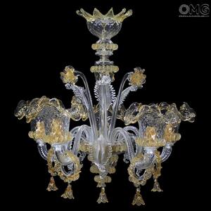 1095 ORIGINALMURANOGLASS Люстра Элегантная - Micro Amber + Подвески - муранское стекло OMG  см