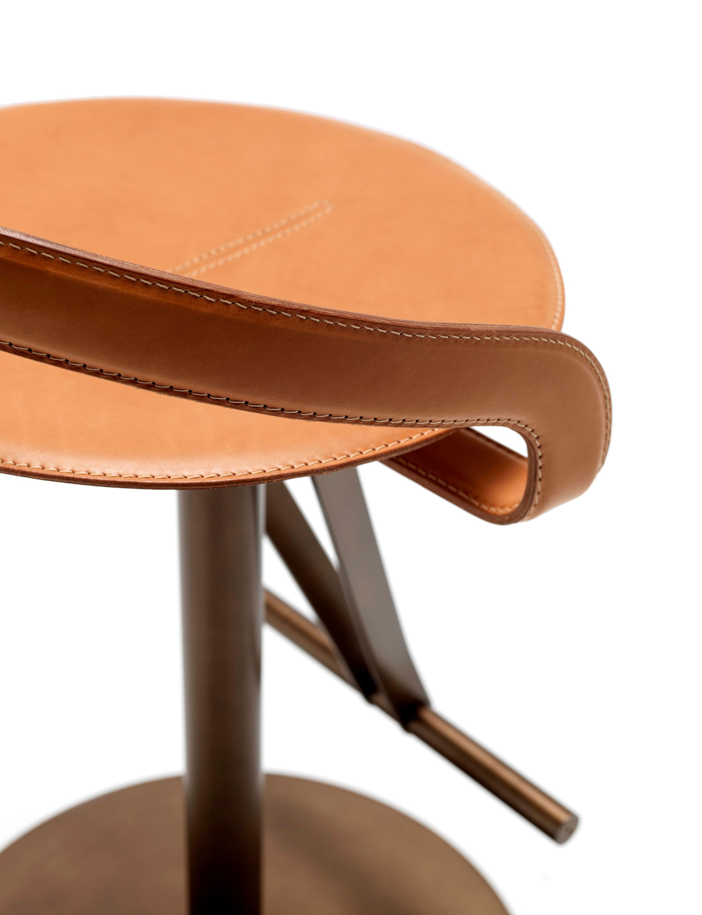 Кожаный поворотный стул Fasem CAYMAN BAR ARCH-00112456 - Вид №13