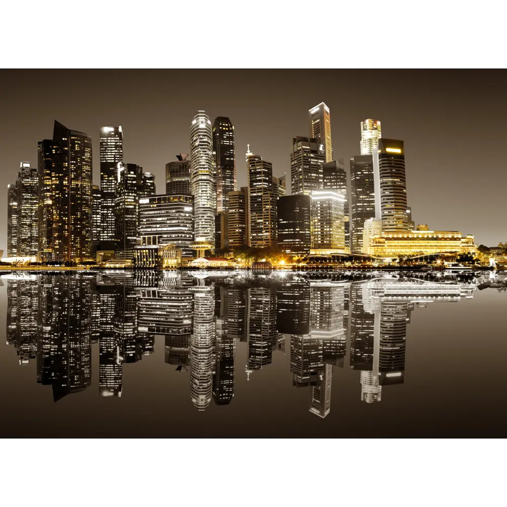 Фотообои «Вечёрний город», флизелиновые, 370x270 см, 2174 МОСКОВСКАЯ ОБОЙНАЯ ФАБРИКА Города STLM-2028964