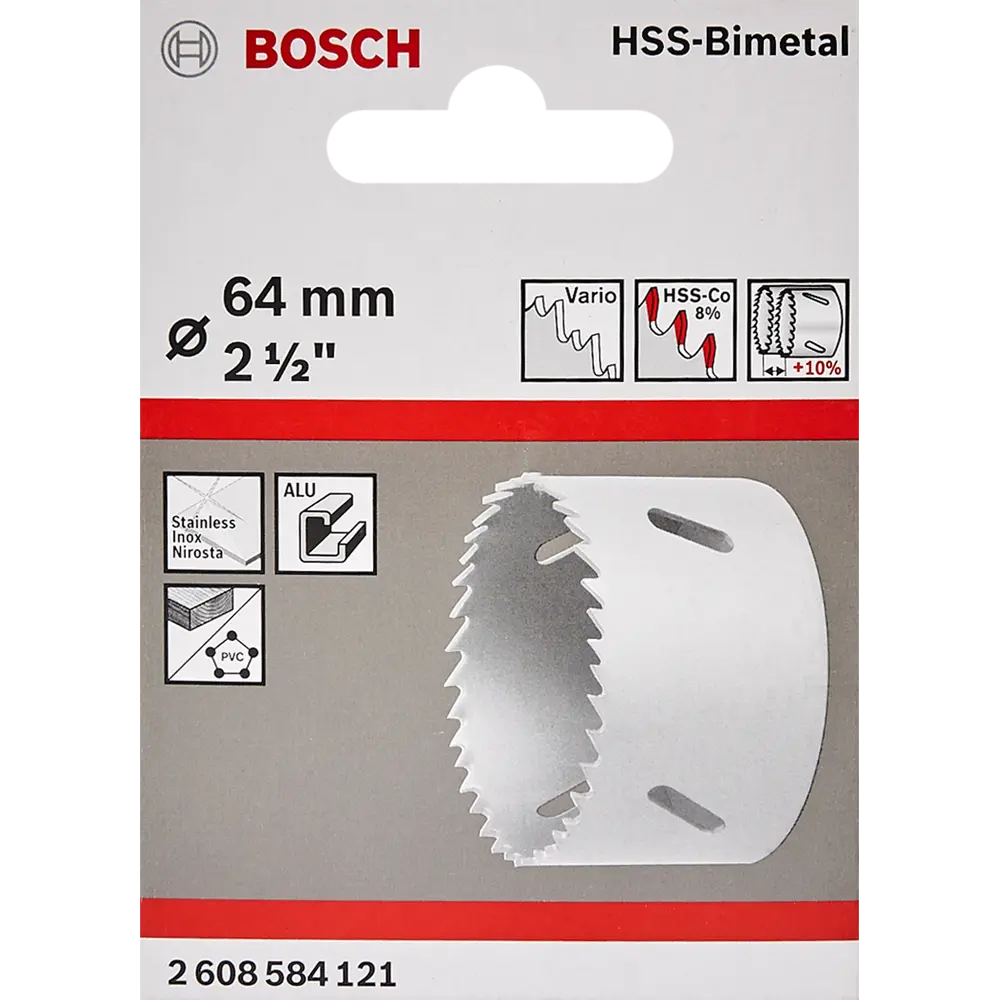 Коронка по стали биметаллическая Bosch 2608584121 64 мм BOSCH PROFESSIONAL STLM-2025127 - Вид №2
