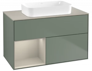 Villeroy&Boch Тумба под раковину Прямоугольная версия F653HHGM Finion Olive Matt Lacquer