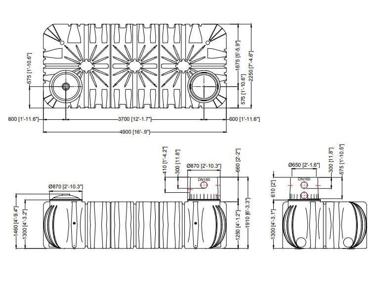 Плоский резервуар для сбора дождевой воды Otto Graf PLATIN XL ARCH-00012006 - Вид №1