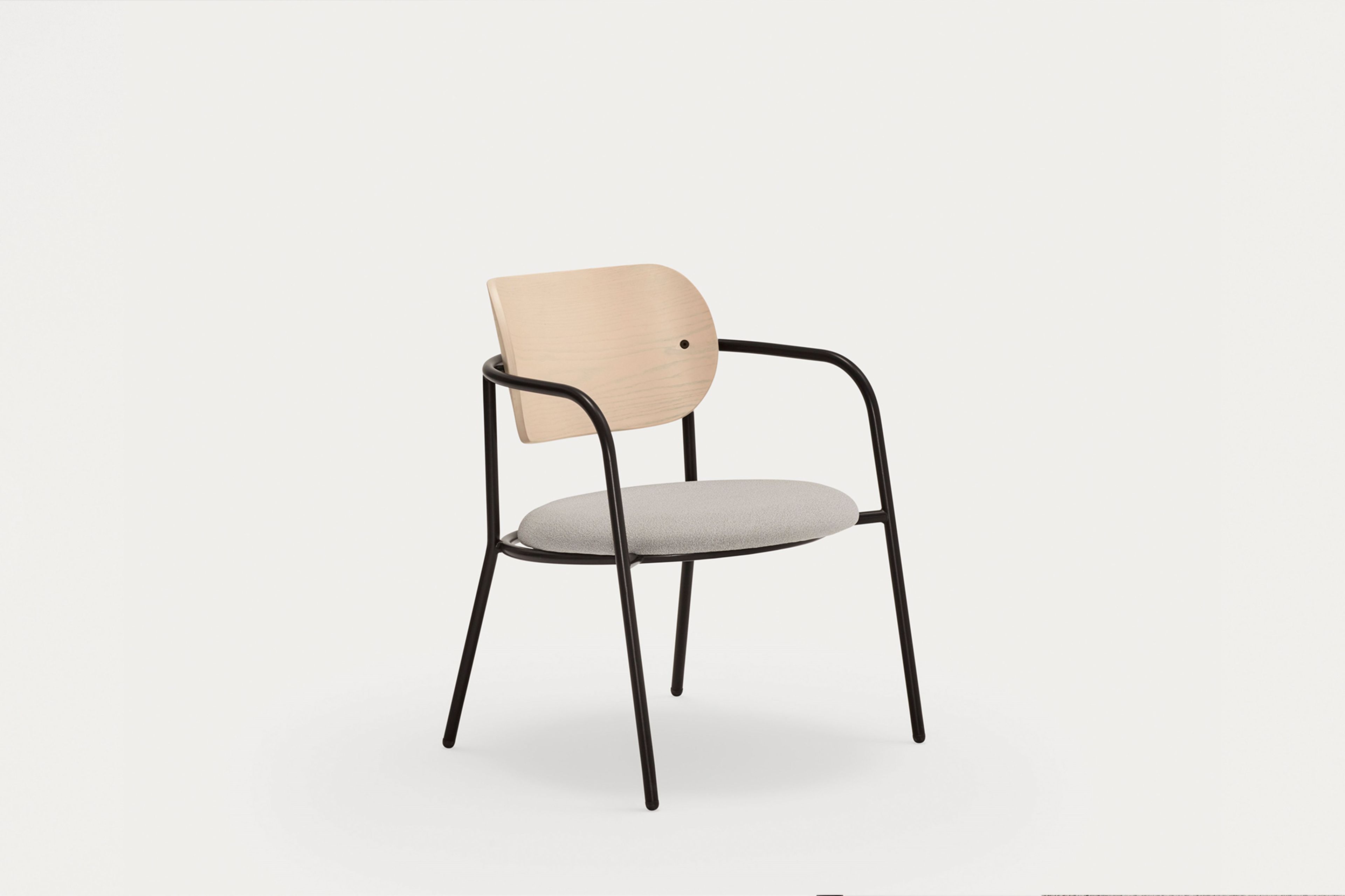 Металлическое кресло с мягким сиденьем TEULAT Eclipse ARCH-00150639 - Вид №6