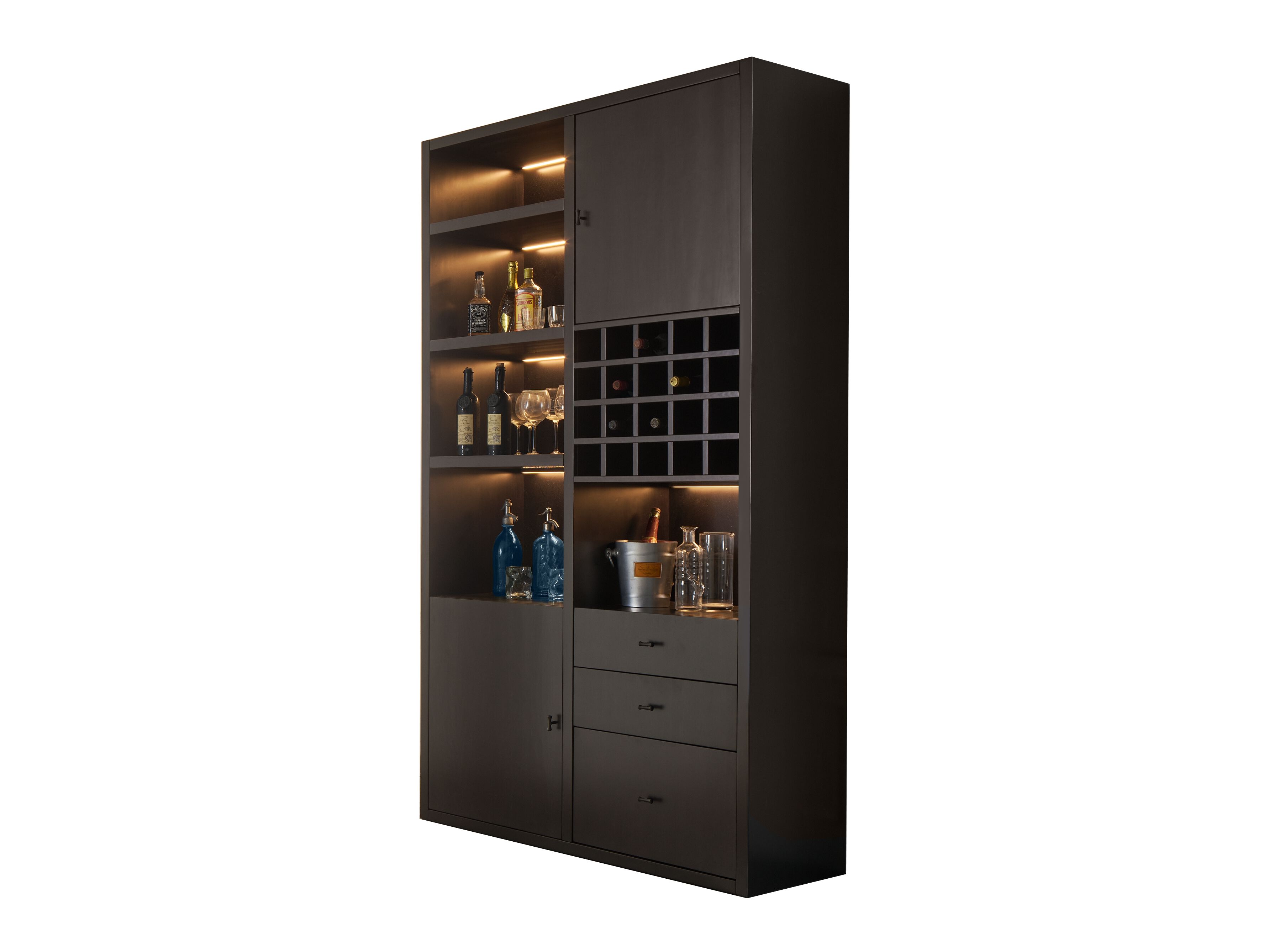 Деревянный барный шкаф со встроенным освещением GUERRA VANNI Studio Privè ARCH-00076341