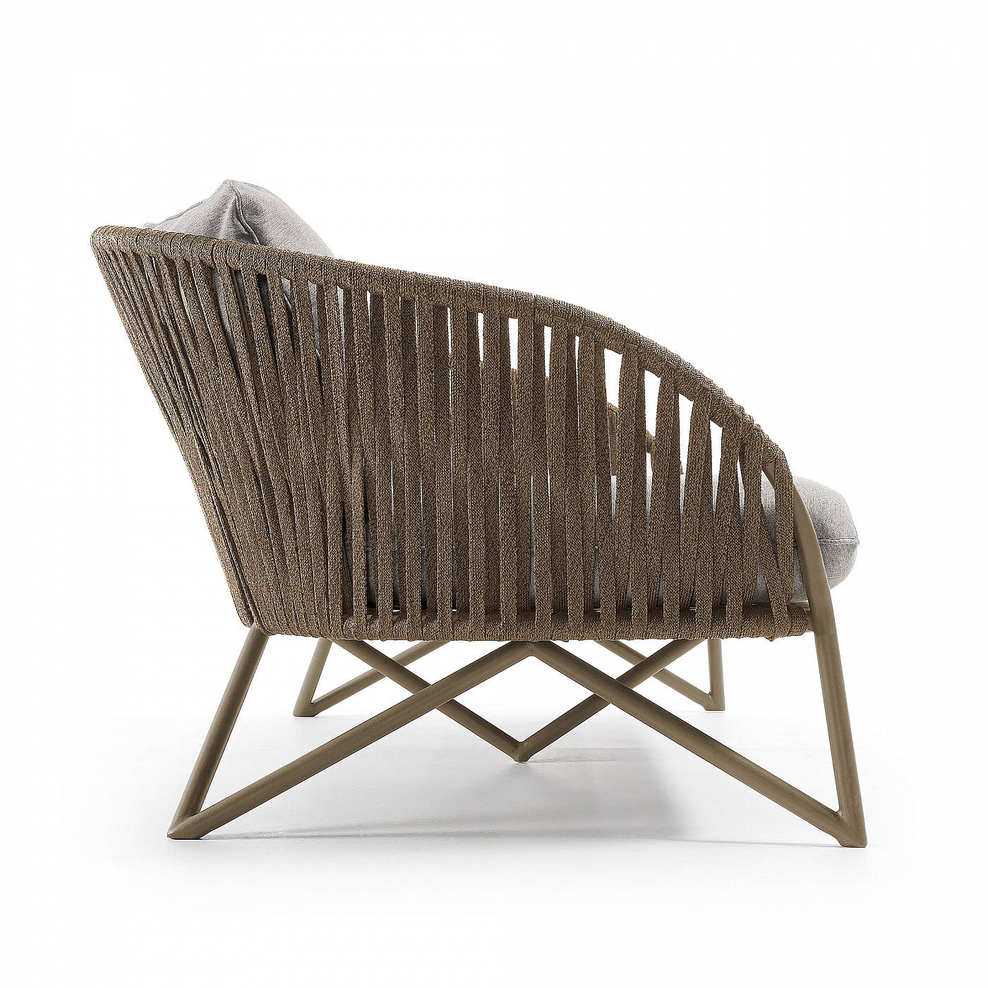 068904 Диван 3х местный коричневый La Forma Branzie  - Вид №2