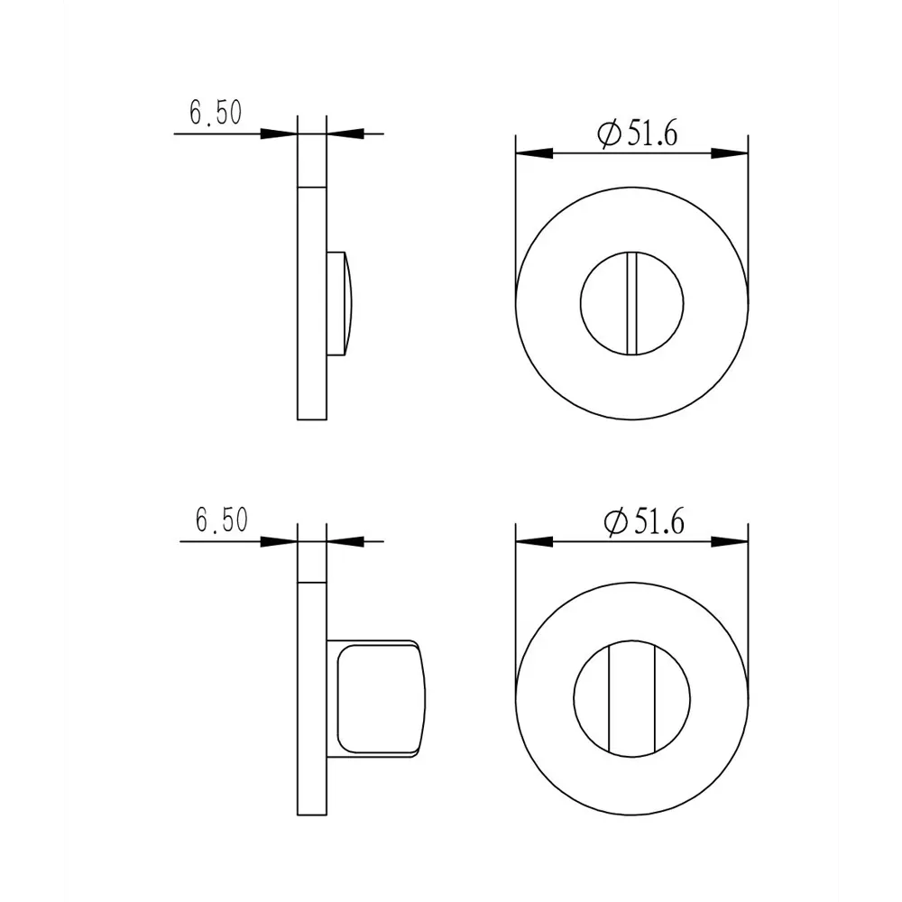 Завертка дверная KREAFORTA WCR2 алюминий цвет черный STLM-2004319 - Вид №4