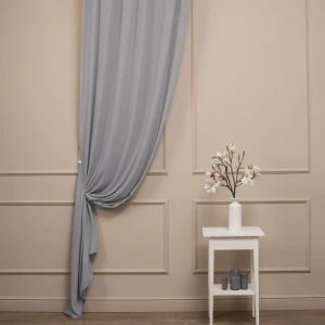 Тюль 1 п/м креп Crisp 280 см 132 г/м² цвет серый 89462521 STLM-2208818