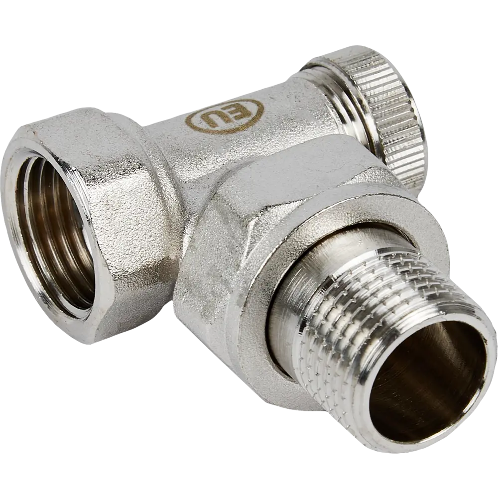 Запорный клапан для радиатора угловой Euros 1/2" латунь STLM-2112741