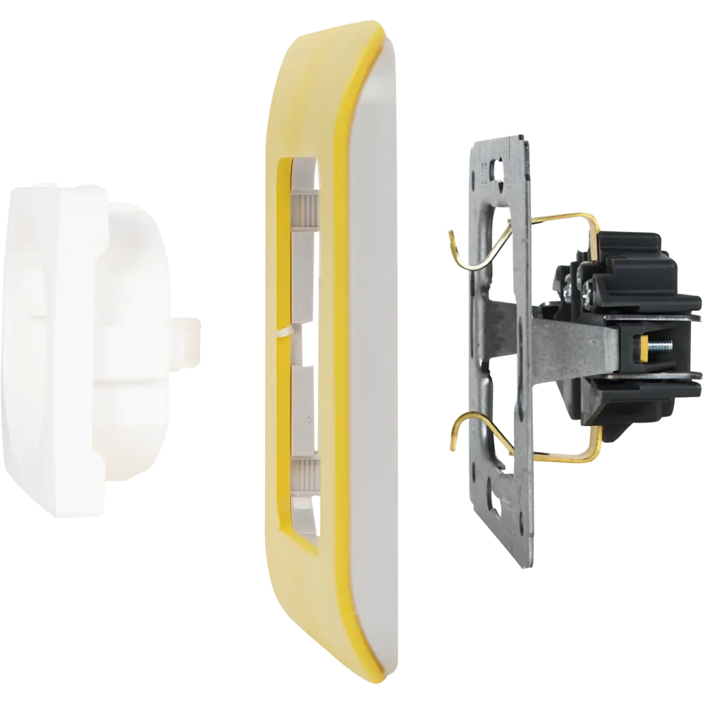 Рамка для розеток и выключателей Lexman Cosy 3 поста, цвет лимон STLM-2028103 - Вид №3