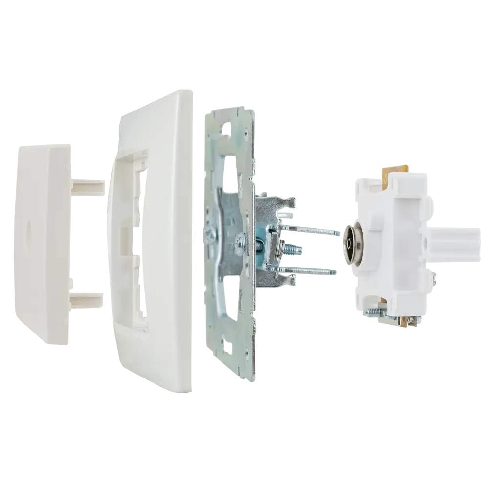 ТВ-розетка оконечная встраиваемая Lexman Виктория шлейфцвет бежевый STLM-2044188 - Вид №5