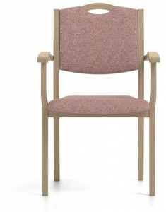 PIAVAL Штабелируемый тканевый стул в современном стиле с подлокотниками Polka | health & care 30-15/1m