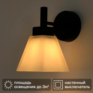 Светильник бра настенный Schaffner Cello цвет черный