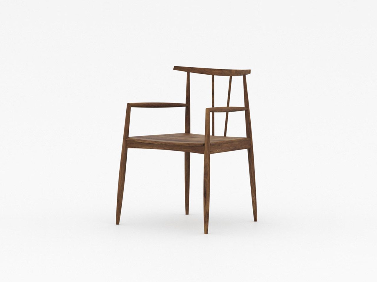 Стул из массива дерева с подлокотниками Air Division ARCH-00023977 - Вид №1