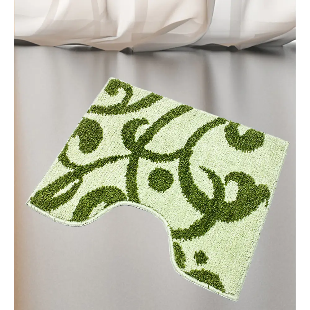 Коврик для туалета Mr Penguin Узоры, 40х50 см, микрофибра, цвет зелёный STLM-2210574 - Вид №4