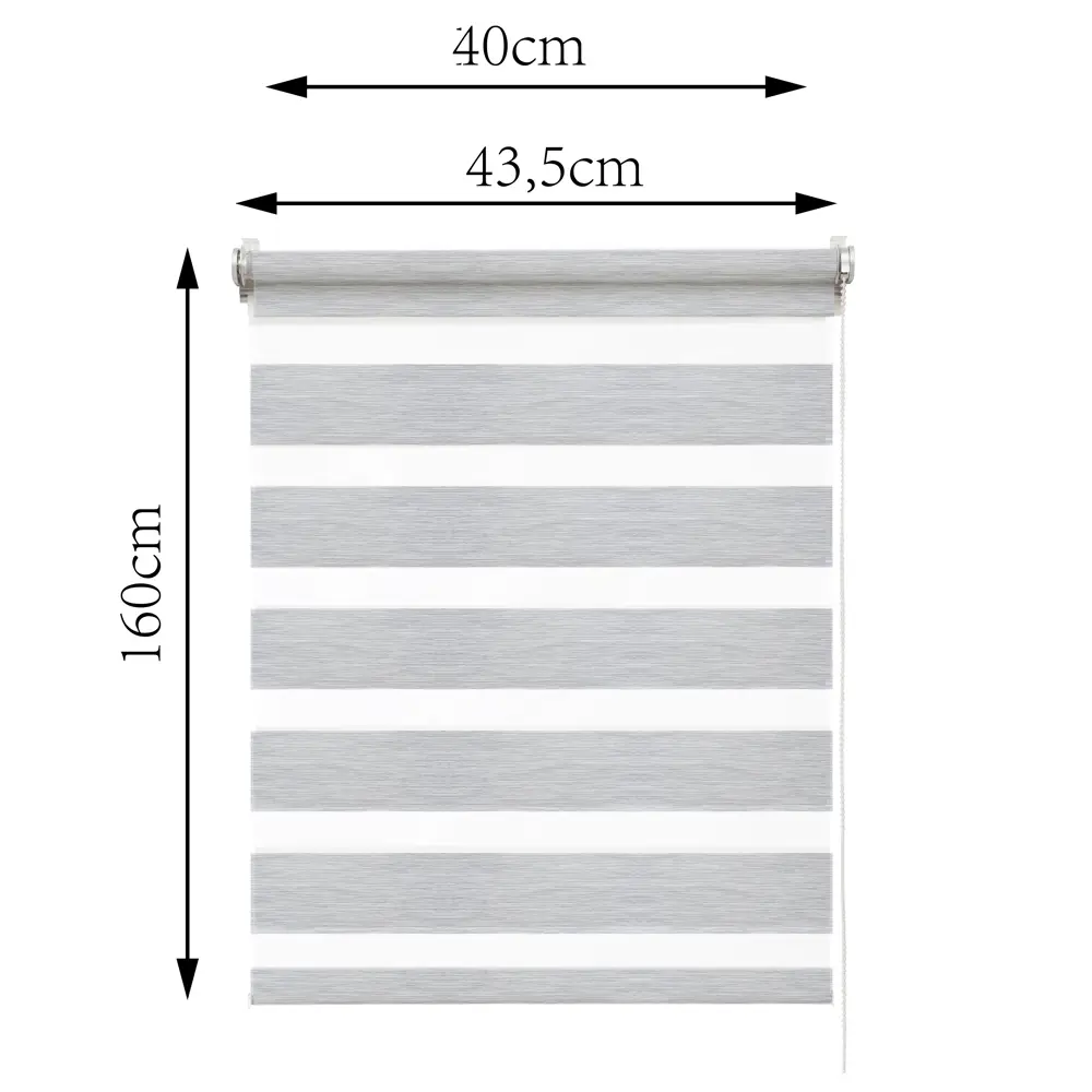 Штора рулонная день-ночь Inspire Moscou 40x160 см серая Granit 3 STLM-2099032 - Вид №3
