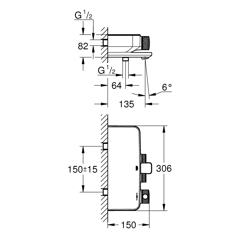 Термостат для ванны Grohe Grohtherm SmartControl с полкой STLM-2054379 - Вид №8