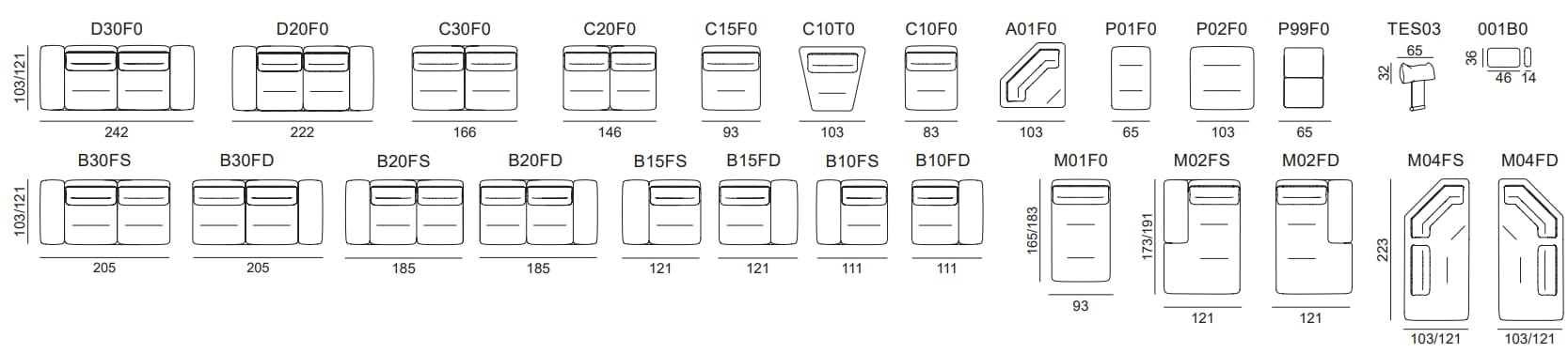 Модульный тканевый диван AERRE ITALIA LIBRA ARCH-00147397 - Вид №5