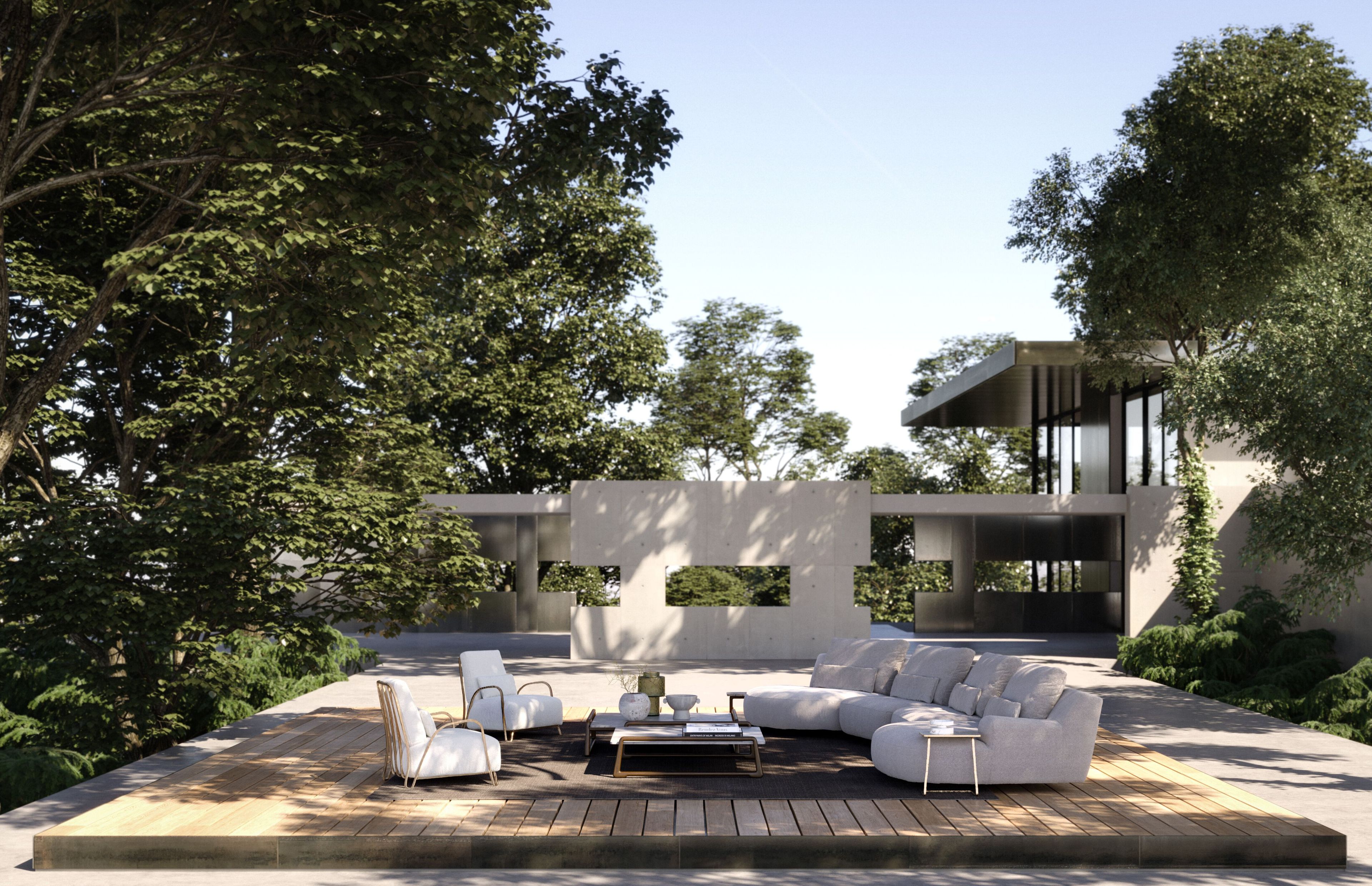 Бронзовый садовый столик Exteta Moonlight ARCH-00071047 - Вид №8