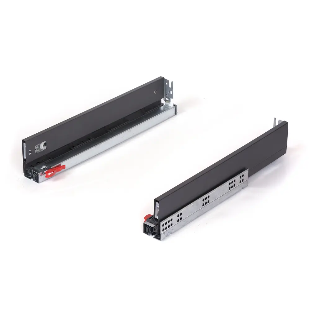 Комплект роликовых направляющих Flowbox h58 500 мм, сталь, цвет антрацит 85441354 STLM-2076046 Santreyd 