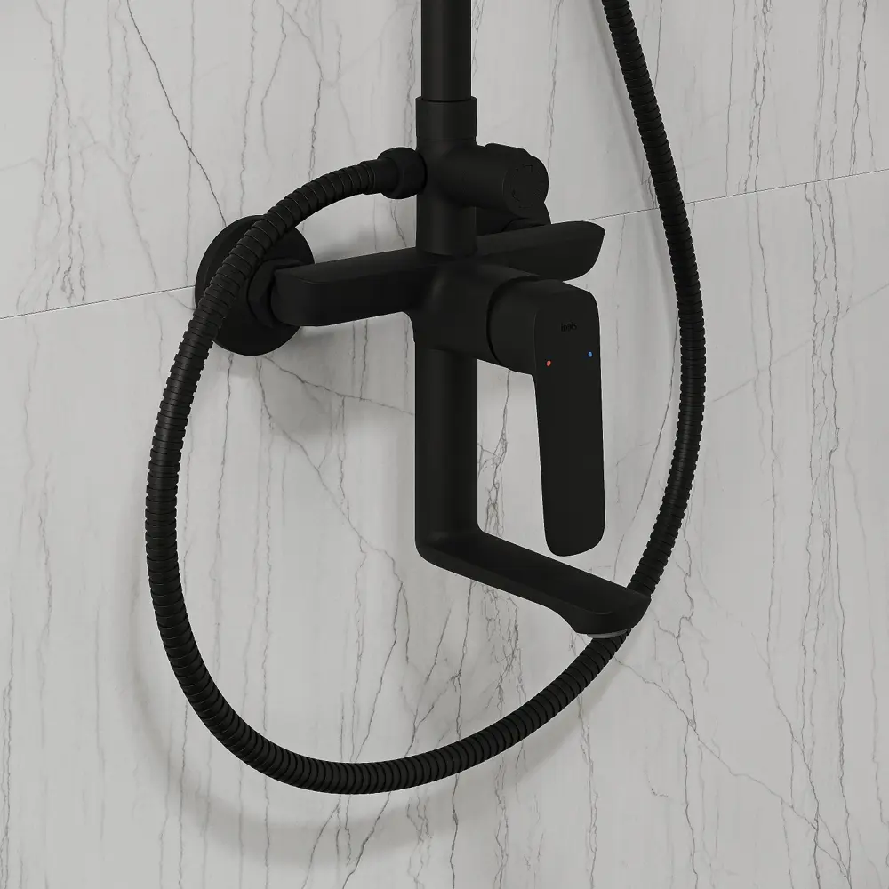 Душевая система Iddis Token со смесителем 3 режима цвет черный STLM-2141862 - Вид №4