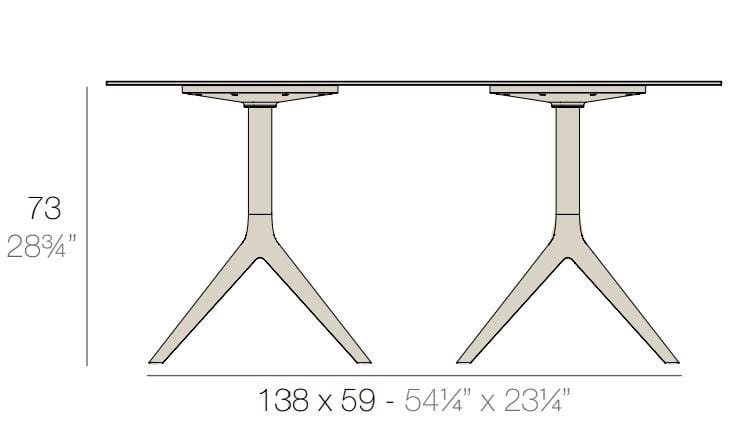 Экструдированная алюминиевая ножка стола Vondom Mari-Sol ARCH-00126760 - Вид №3