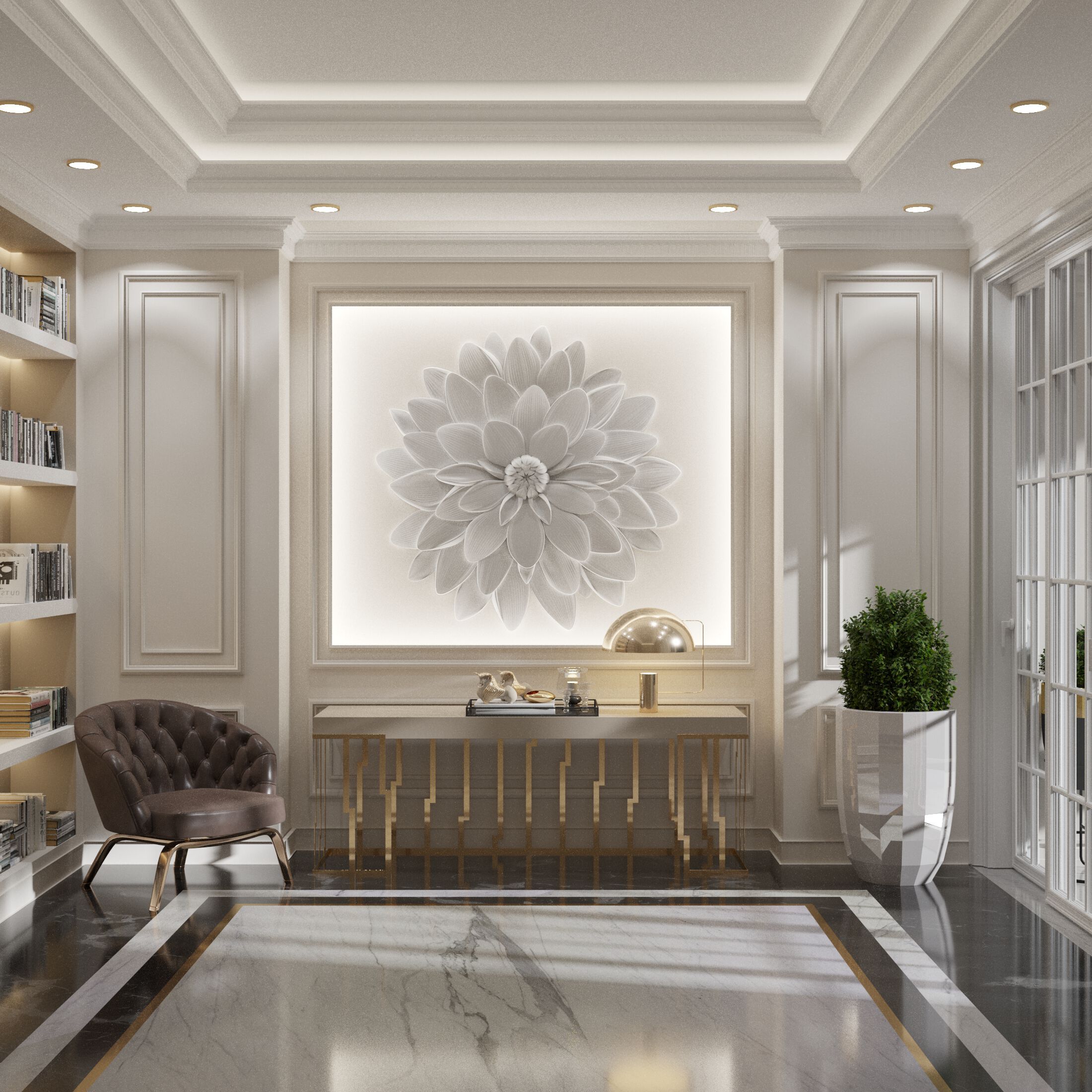 Трехмерная декоративная гипсовая панель WallDeco Pano ARCH-00039372 - Вид №2