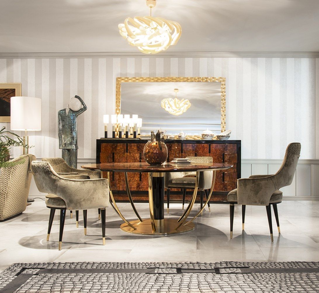 Круглый обеденный стол с Lazy Susan Formitalia купол ARCH-00072412 - Вид №3