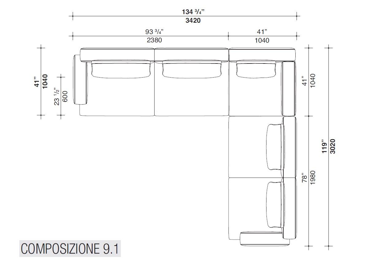 3-местный тканевый диван Lema MUSTIQUE ARCH-00045048 - Вид №17