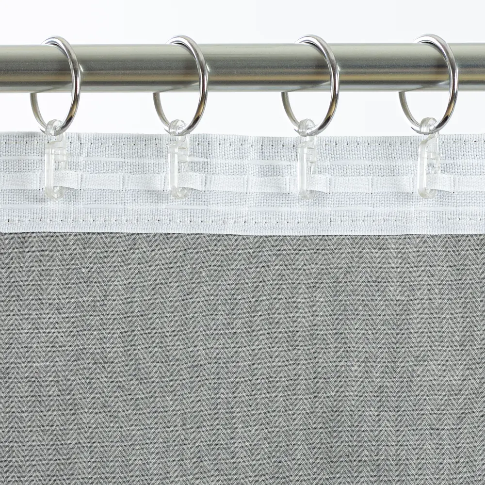 Штора MIAMOZA Елочка серая 200x280 см с ленточным креплением 89427085 STLM-1583951 - Вид №3