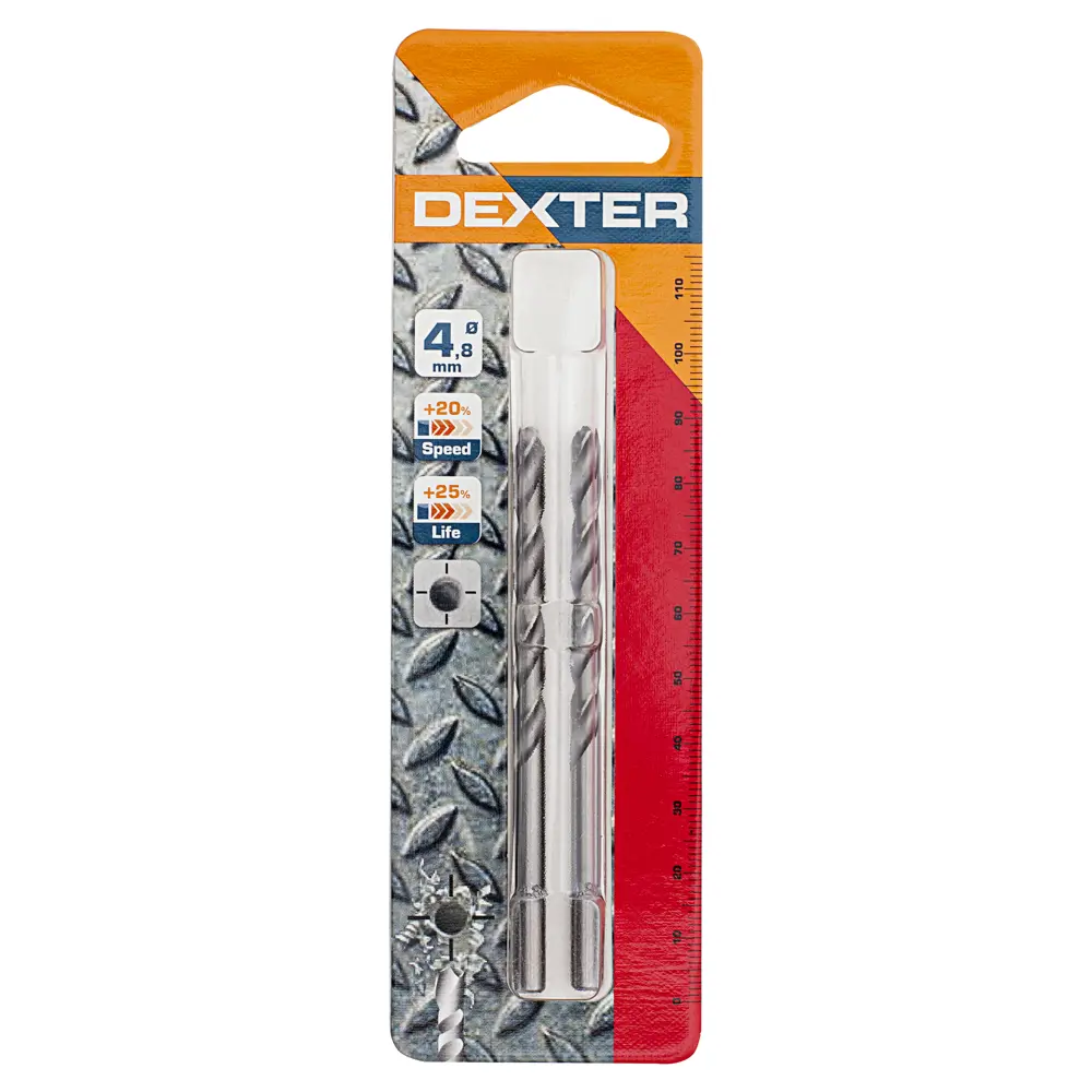 Сверло по металлу HSS-G 4.8х86 мм Dexter SM258 STLM-2166128 - Вид №4