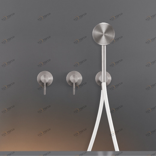 Настенный 2 смесители, установленные для ванной / душем с цилиндрическая ручного душа диаметром 80 м т < / р> INV57H CEADESIGN 